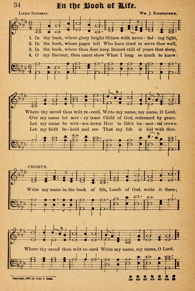 The Emory Hymnal: a collection of sacred hymns and music for use in public worship, Sunday-schools, social meetings and family worship page 34