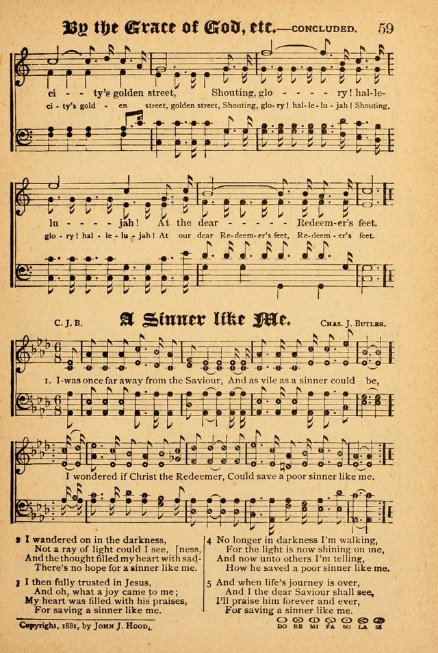The Emory Hymnal: a collection of sacred hymns and music for use in public worship, Sunday-schools, social meetings and family worship page 59