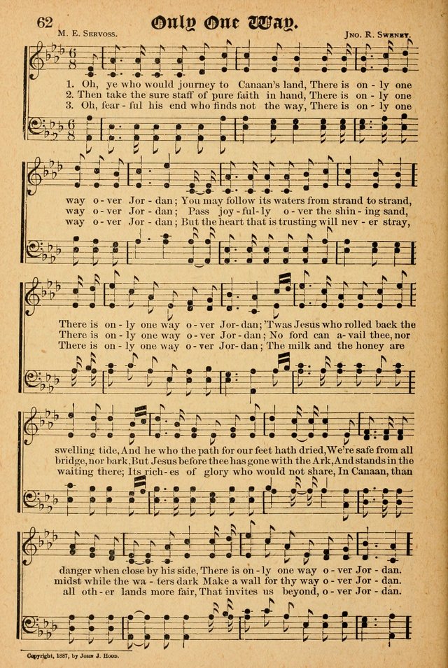 The Emory Hymnal: a collection of sacred hymns and music for use in public worship, Sunday-schools, social meetings and family worship page 62