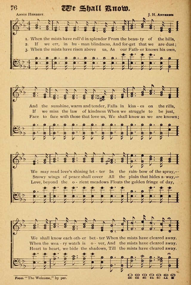 The Emory Hymnal: a collection of sacred hymns and music for use in public worship, Sunday-schools, social meetings and family worship page 76