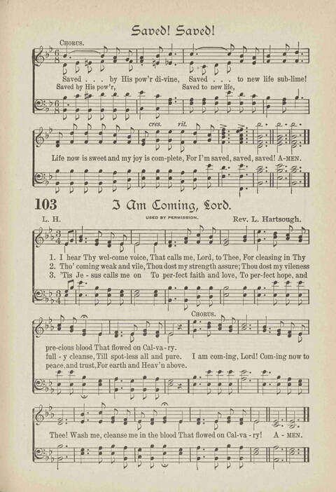 The Excell Hymnal: for the church and Sunday school page 103