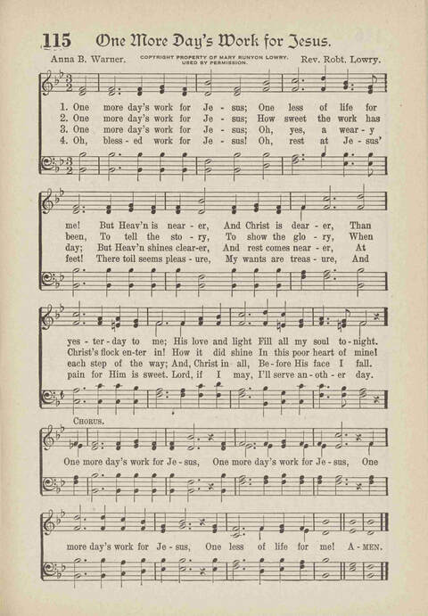 The Excell Hymnal: for the church and Sunday school page 115