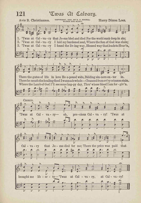 The Excell Hymnal: for the church and Sunday school page 121