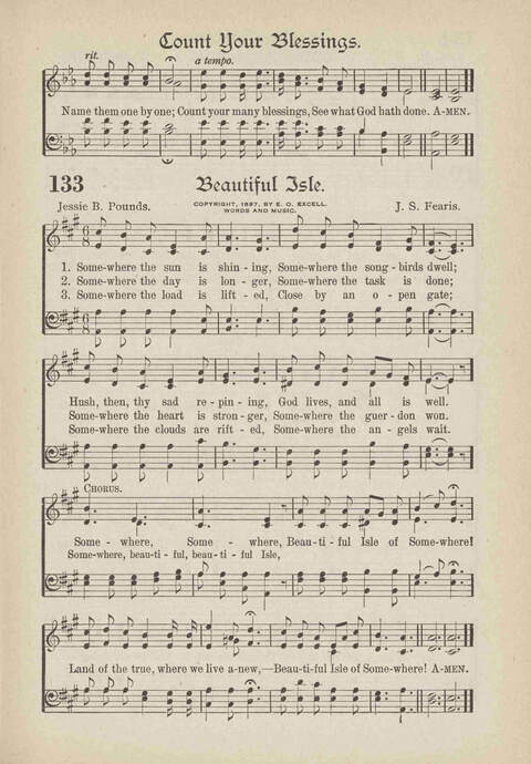 The Excell Hymnal: for the church and Sunday school page 133