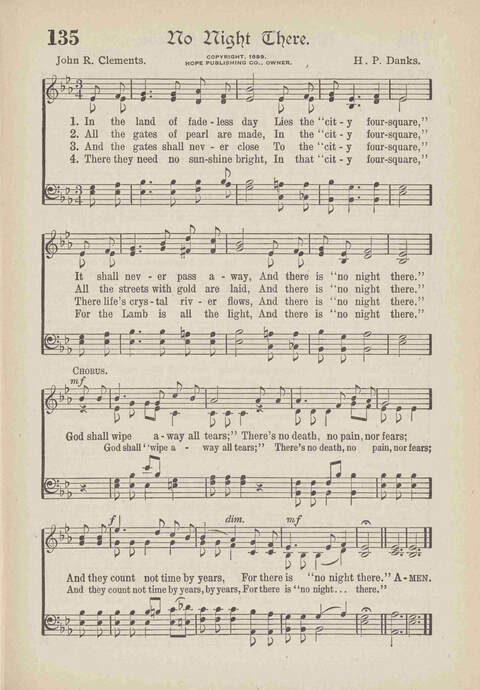 The Excell Hymnal: for the church and Sunday school page 135