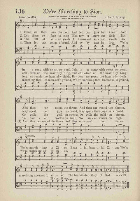 The Excell Hymnal: for the church and Sunday school page 136
