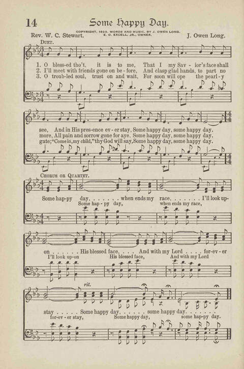 The Excell Hymnal: for the church and Sunday school page 14