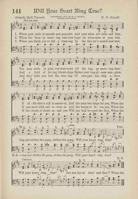 The Excell Hymnal: for the church and Sunday school page 141