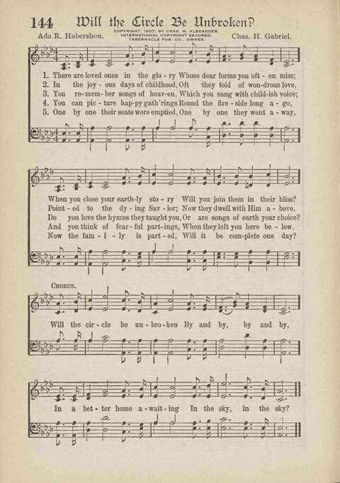 The Excell Hymnal: for the church and Sunday school page 144