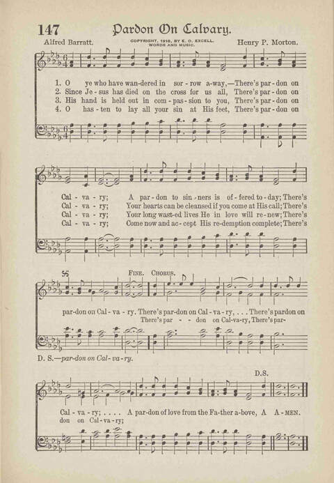 The Excell Hymnal: for the church and Sunday school page 147