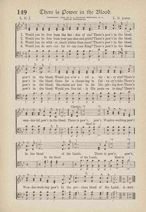 The Excell Hymnal: for the church and Sunday school page 149