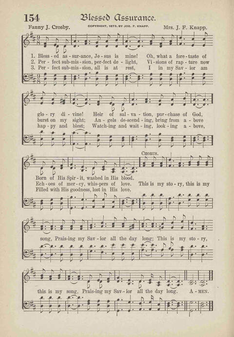 The Excell Hymnal: for the church and Sunday school page 154