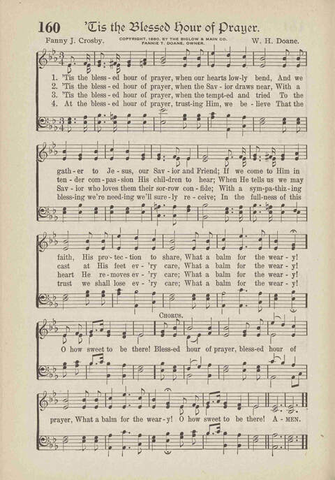 The Excell Hymnal: for the church and Sunday school page 160