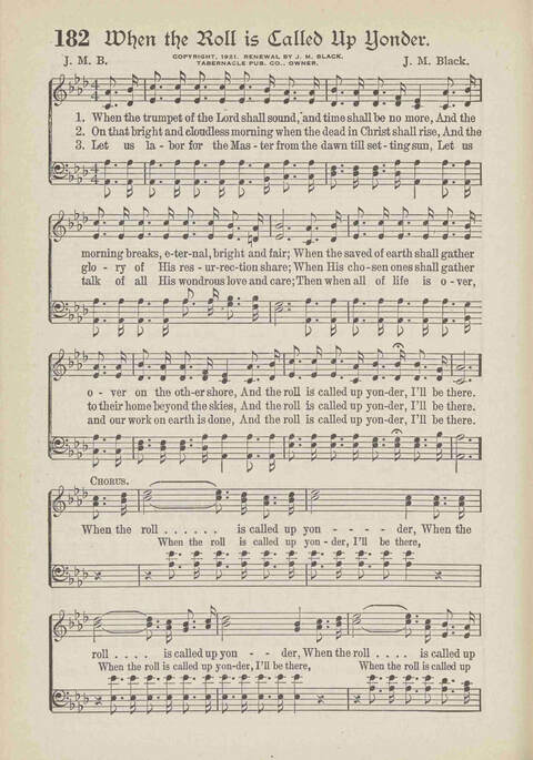 The Excell Hymnal: for the church and Sunday school page 182