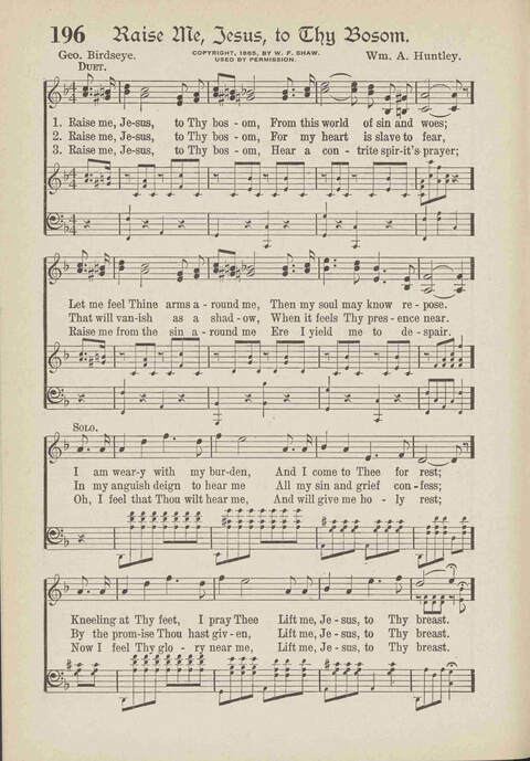 The Excell Hymnal: for the church and Sunday school page 196