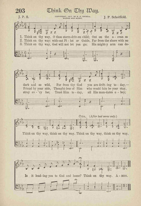 The Excell Hymnal: for the church and Sunday school page 203