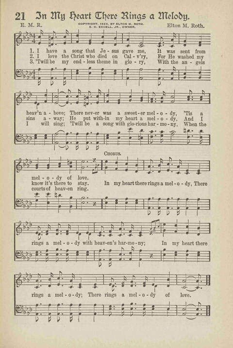 The Excell Hymnal: for the church and Sunday school page 21