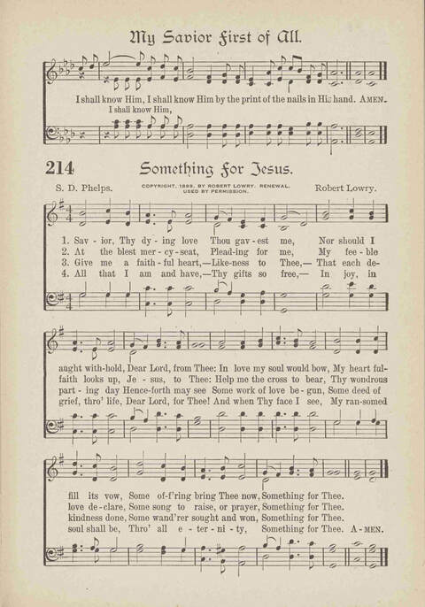 The Excell Hymnal: for the church and Sunday school page 213
