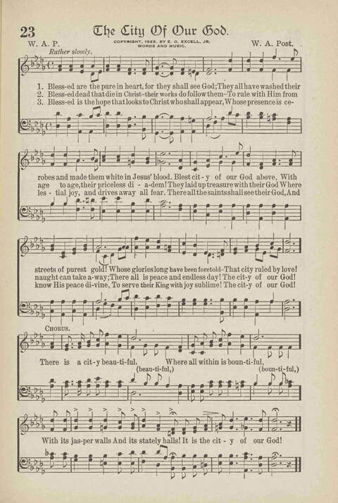 The Excell Hymnal: for the church and Sunday school page 23