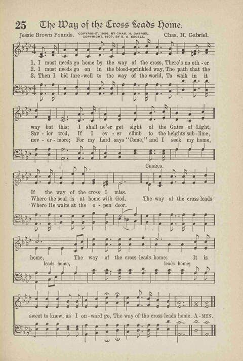 The Excell Hymnal: for the church and Sunday school page 25