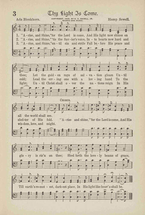 The Excell Hymnal: for the church and Sunday school page 3