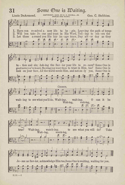 The Excell Hymnal: for the church and Sunday school page 31