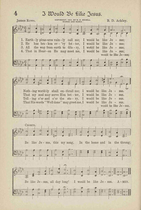 The Excell Hymnal: for the church and Sunday school page 4