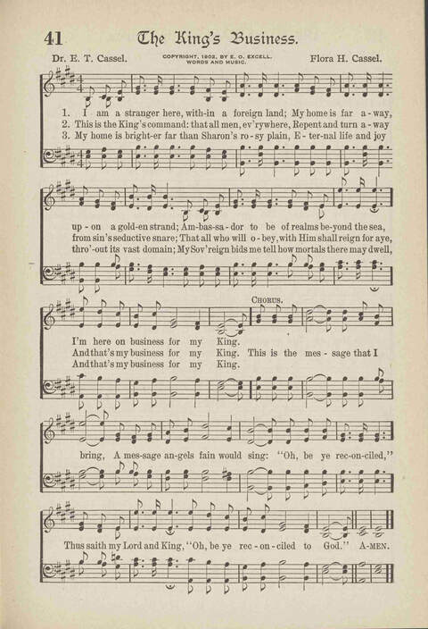 The Excell Hymnal: for the church and Sunday school page 41
