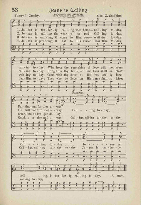 The Excell Hymnal: for the church and Sunday school page 53