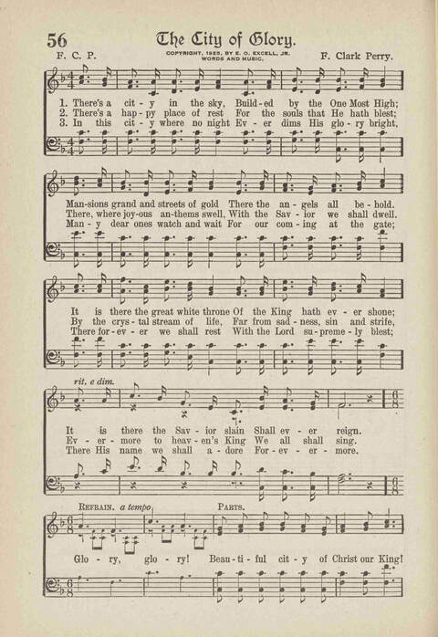The Excell Hymnal: for the church and Sunday school page 56