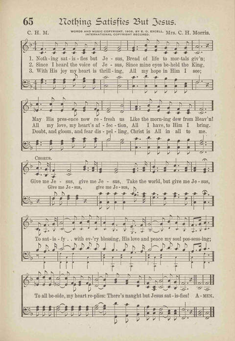 The Excell Hymnal: for the church and Sunday school page 65