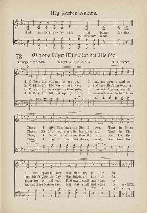 The Excell Hymnal: for the church and Sunday school page 73