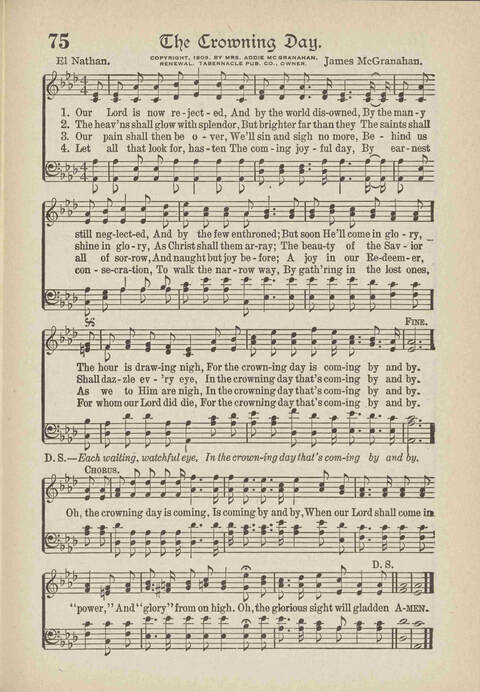 The Excell Hymnal: for the church and Sunday school page 75