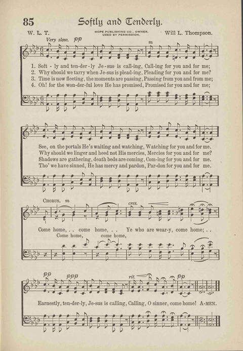 The Excell Hymnal: for the church and Sunday school page 85
