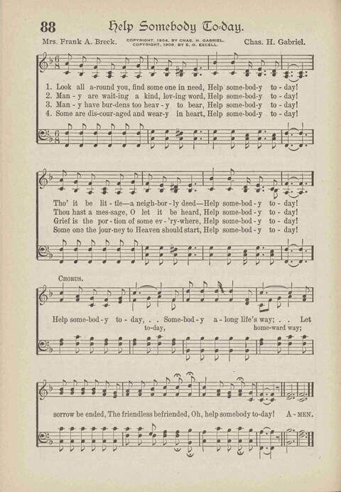 The Excell Hymnal: for the church and Sunday school page 88