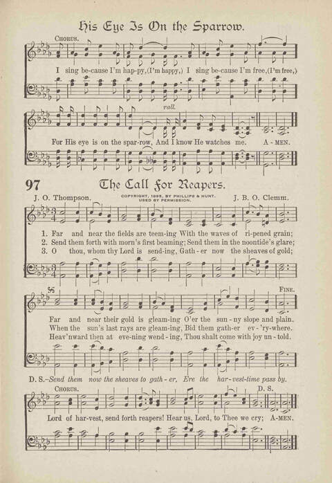 The Excell Hymnal: for the church and Sunday school page 97