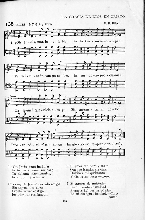 El Himnario para el uso de las Iglesias Evangelicas de Habla Espanola en Todo el Mundo page 143