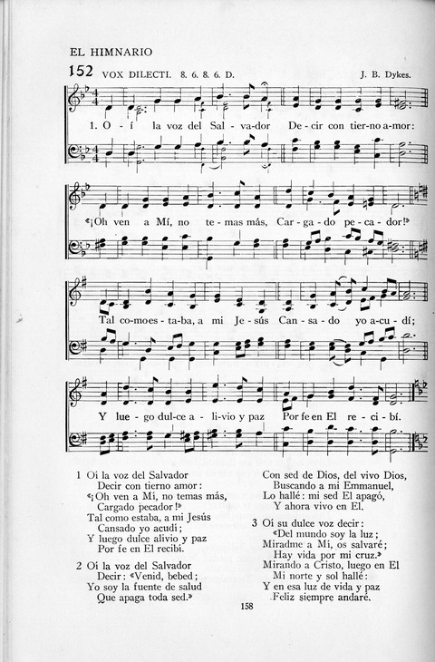 El Himnario para el uso de las Iglesias Evangelicas de Habla Espanola en Todo el Mundo page 158