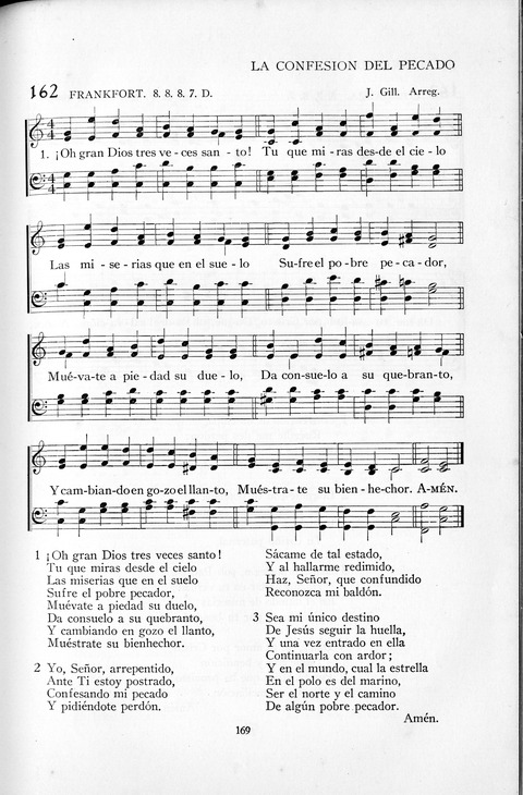 El Himnario para el uso de las Iglesias Evangelicas de Habla Espanola en Todo el Mundo page 169