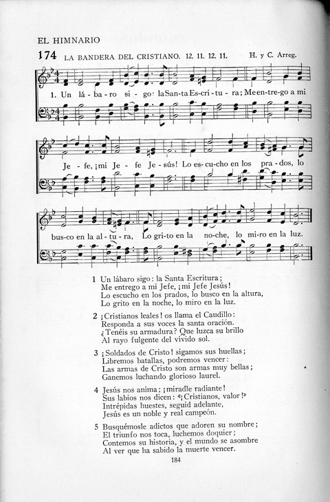 El Himnario para el uso de las Iglesias Evangelicas de Habla Espanola en Todo el Mundo page 184