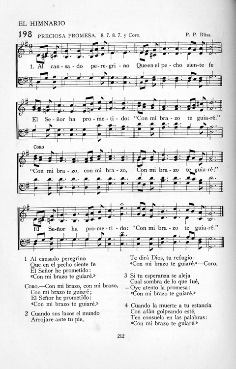 El Himnario para el uso de las Iglesias Evangelicas de Habla Espanola en Todo el Mundo page 212