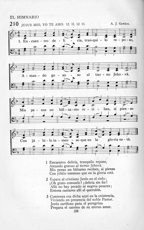El Himnario para el uso de las Iglesias Evangelicas de Habla Espanola en Todo el Mundo page 228