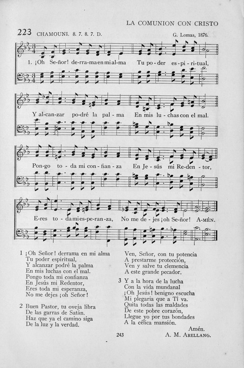 El Himnario para el uso de las Iglesias Evangelicas de Habla Espanola en Todo el Mundo page 243
