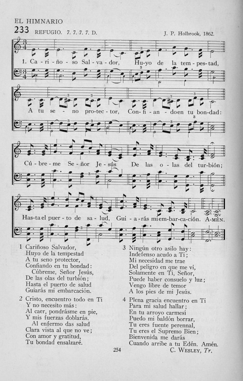El Himnario para el uso de las Iglesias Evangelicas de Habla Espanola en Todo el Mundo page 254