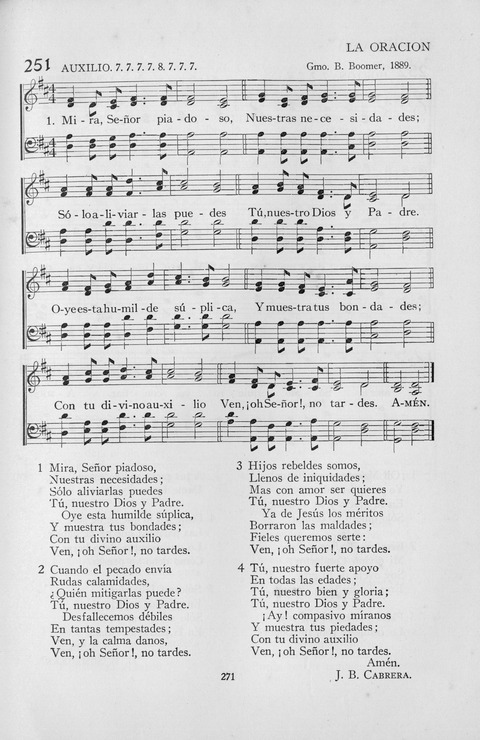 El Himnario para el uso de las Iglesias Evangelicas de Habla Espanola en Todo el Mundo page 271