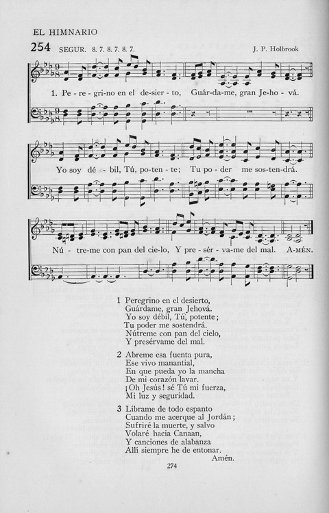 El Himnario para el uso de las Iglesias Evangelicas de Habla Espanola en Todo el Mundo page 274