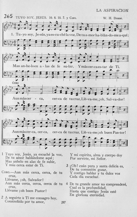 El Himnario para el uso de las Iglesias Evangelicas de Habla Espanola en Todo el Mundo page 287
