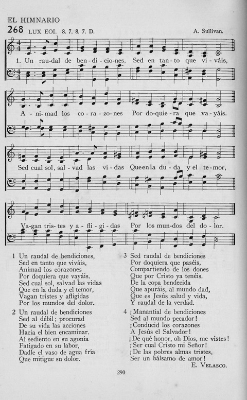 El Himnario para el uso de las Iglesias Evangelicas de Habla Espanola en Todo el Mundo page 290