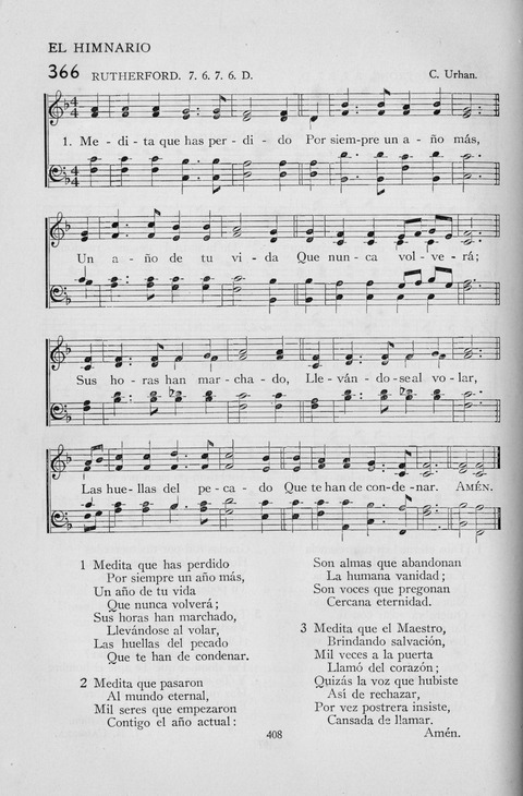 El Himnario para el uso de las Iglesias Evangelicas de Habla Espanola en Todo el Mundo page 408