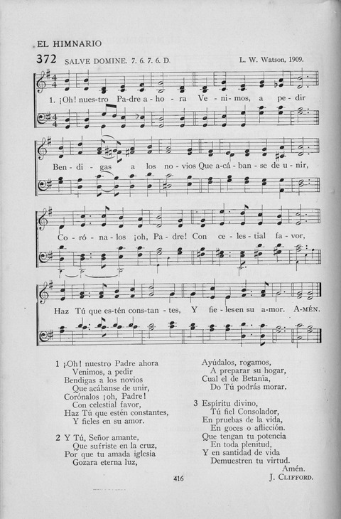 El Himnario para el uso de las Iglesias Evangelicas de Habla Espanola en Todo el Mundo page 417